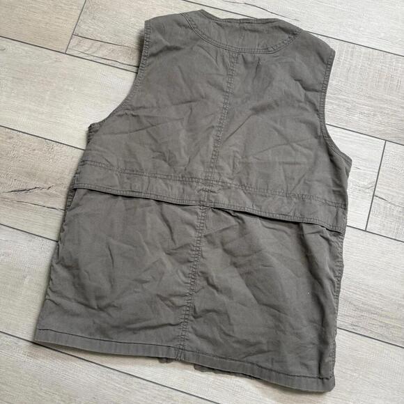 Woodland Adventure Gear Utility Vest Olive Green Sz M Outdoor Multi Pocket Hike - Picture 2 of 9